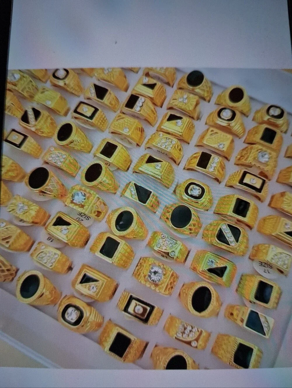 NWT Assorted Gold Tone Men's Fashion Rings Sz. 17-21